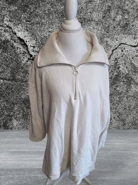 🌿 Ava & Viv Soft Cream Ribbed Knit Top